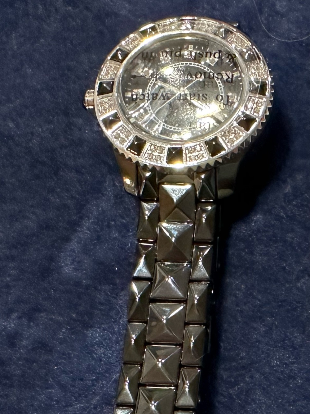 Adrienne Brown Silver Tone Crystal-Accented Women's Watch